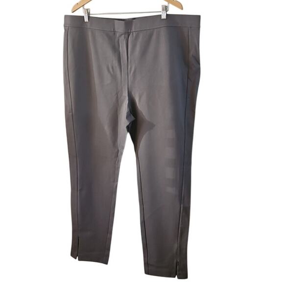 NWOT Isaac Mizrahi Live! Elements Women’s Gray PullOn Pants Size 2X Stretch Knit - Picture 2 of 7